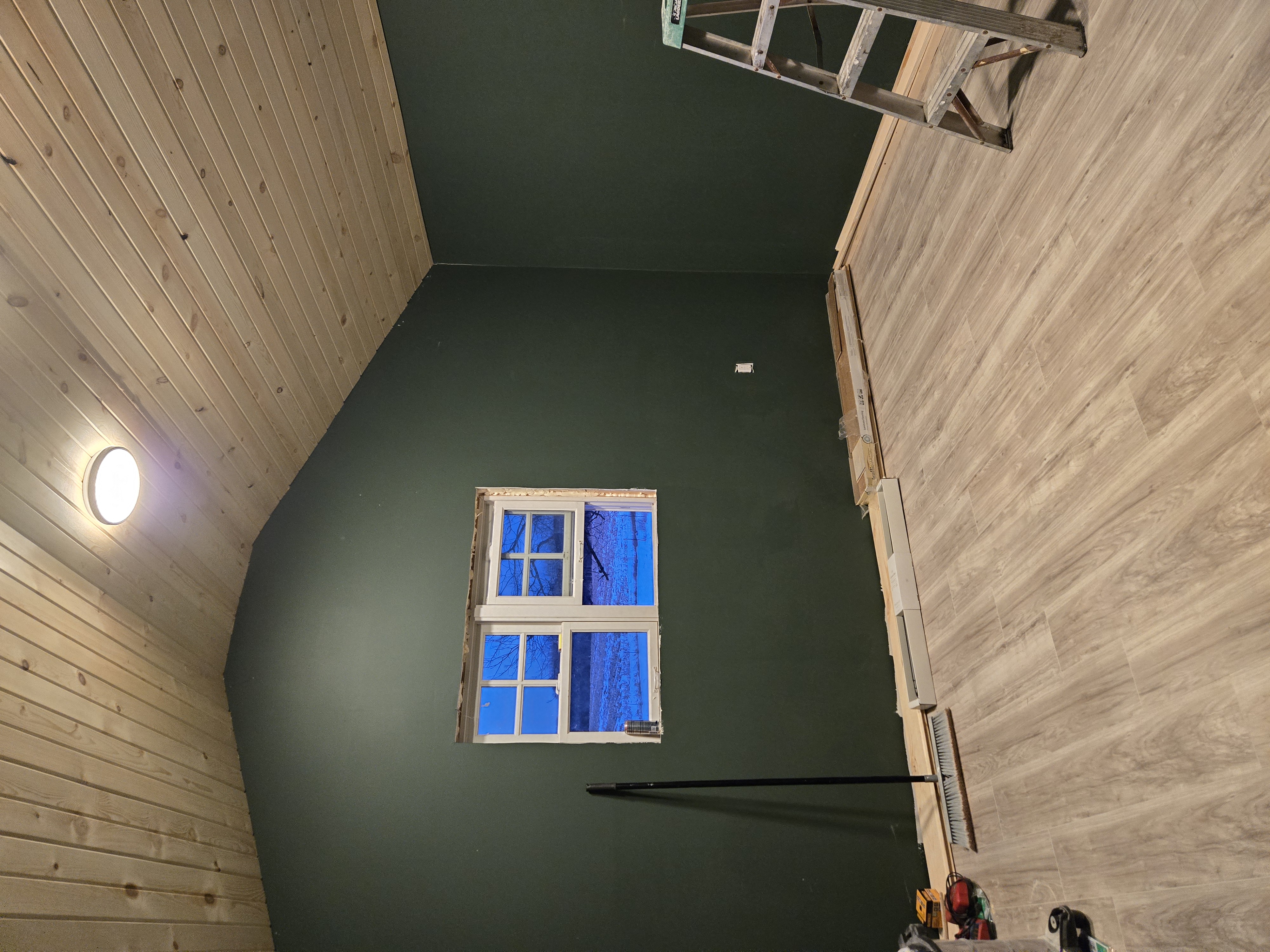 Interior project — finish work in progress
