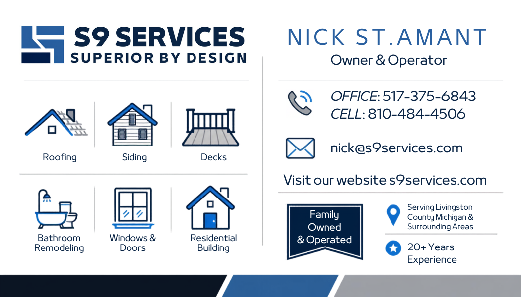 Nick St. Amant — S9 Services business card