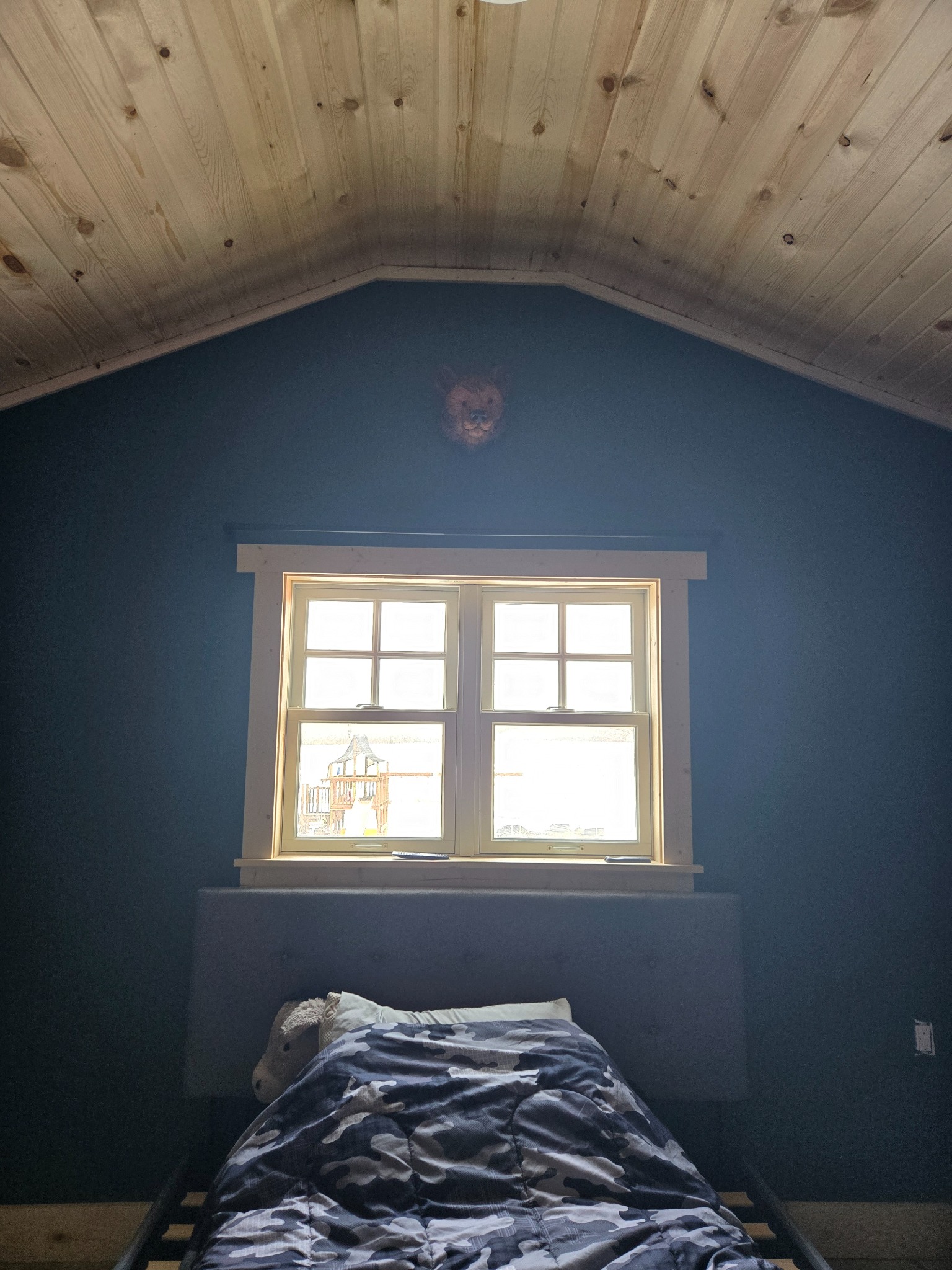 Interior project — finished window trim and ceiling
